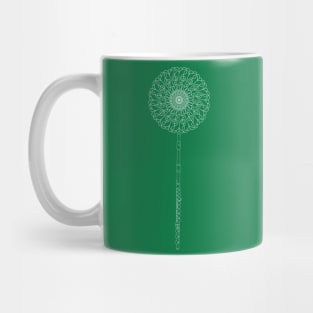 White Flute Dandelion Mug